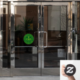 Advertentie voor Premium CBD-olie beschikbaar hier Raamsticker