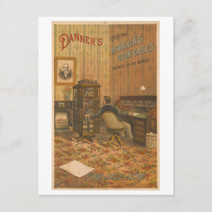 advertentie voor Revolving Bookcases Briefkaart