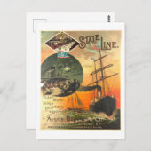  advertentie voor State Line Ship Briefkaart (Voorkant / Achterkant)
