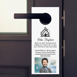 Advertentie voor vastgoedbedrijf Realtor-foto Deurhanger