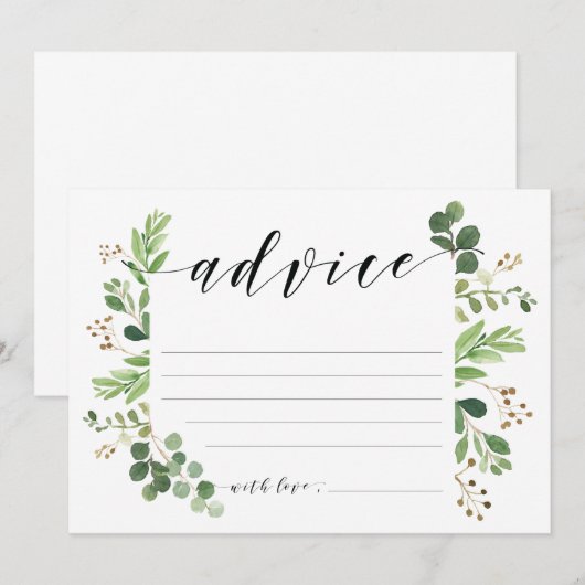 Advertentiekaart voor bruid en bruin kaart (Voorkant / Achterkant)