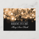 Advertentiekaart Vrijgezellenfeest Gold Sparking L Advieskaart (Voorkant)