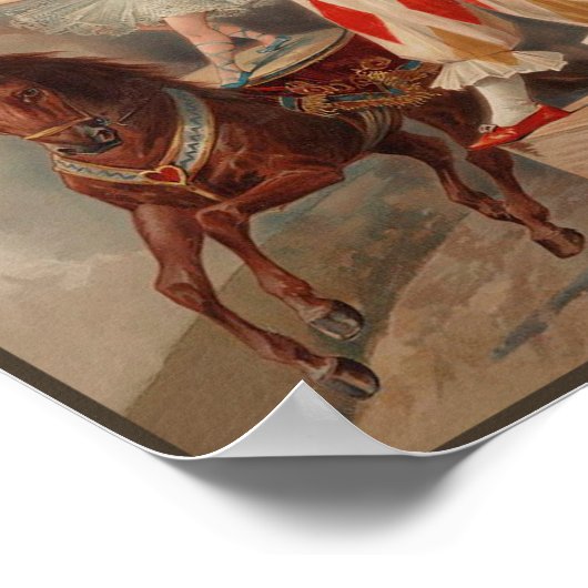  advertentiekamer en Acrobat op een paard Poster (Hoek)