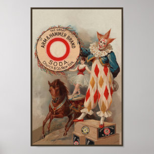 advertentiekamer en Acrobat op een paard Poster