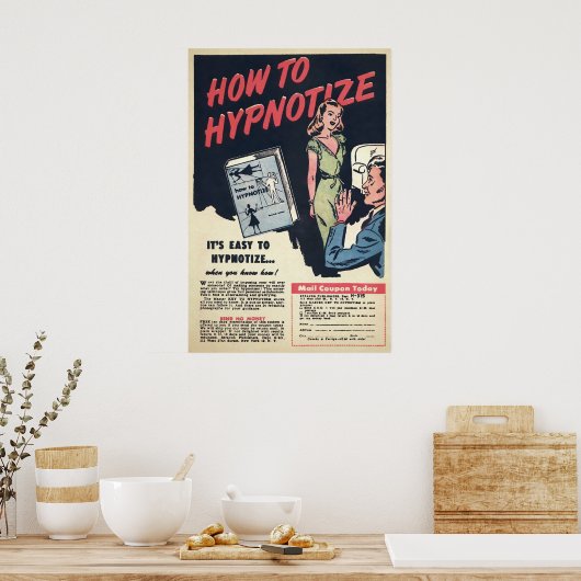  advertentiekunst met hypnotize poster (Keuken)