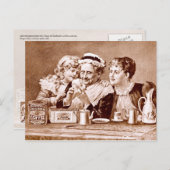  advertentielabel voor koffie en thee briefkaart (Voorkant / Achterkant)