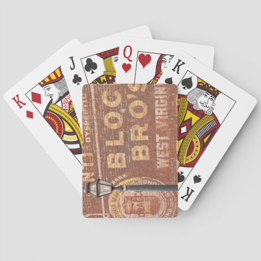 Advertenties aan de kant van het gebouw pokerkaarten (Achterkant)