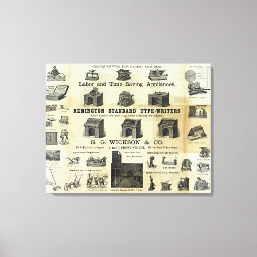 Advertenties met Guide-kaart Canvas Afdruk (Voorkant)