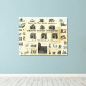 Advertenties met Guide-kaart Canvas Afdruk (Insitu (Houten vloer))