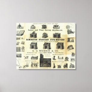 Advertenties met Guide-kaart Canvas Afdruk