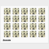 Advertenties met Guide-kaart Vierkante Sticker (Vel)