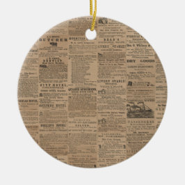 Advertenties uit het verleden, NY 1856 Keramisch Ornament