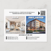 Advertenties voor onroerend goed briefkaart (Achterkant)