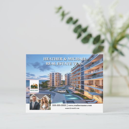 Advertenties voor onroerend goed briefkaart (Staand voorkant)