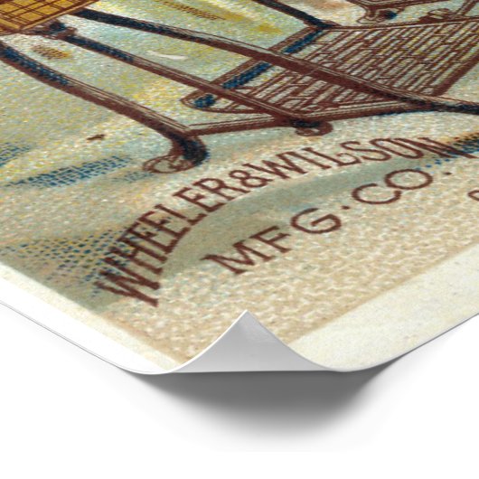 advertenties voor Victoriaans  naaimachines Poster (Hoek)