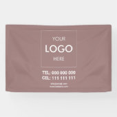 Adverteren Business Logo Brown Spandoek (Horizontaal)