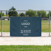 Adverteren Business Logo Navy Spandoek (Insitu)