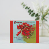  Adverteren Cosmos Washington fruitlabel Feestdagenkaart (Staand voorkant)
