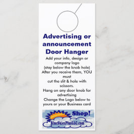 Adverteren DEUR HANGER-labels