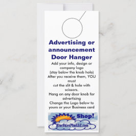 Adverteren DEUR HANGER-labels