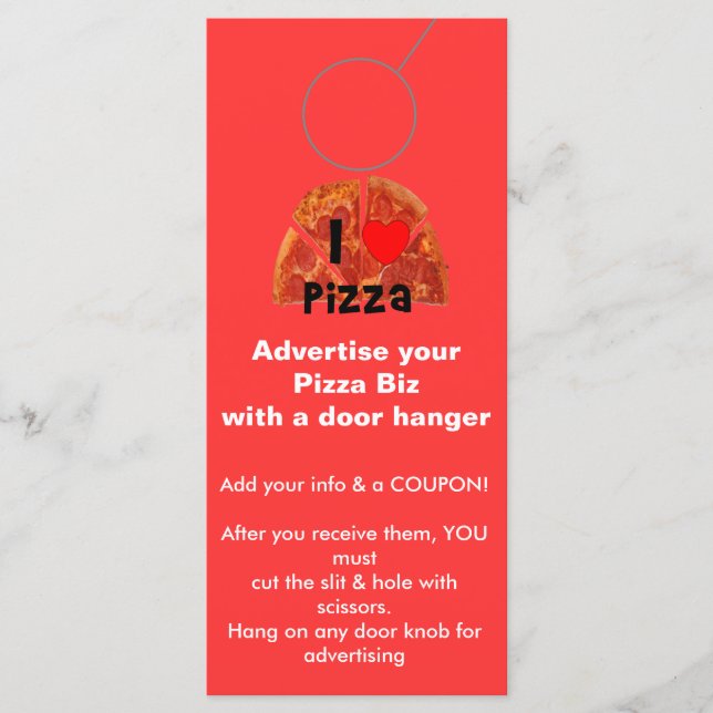 Adverteren DEUR HANGER-labels (Voorkant)