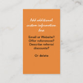 Adverteren drukwasprogramma visitekaartje (Achterkant)