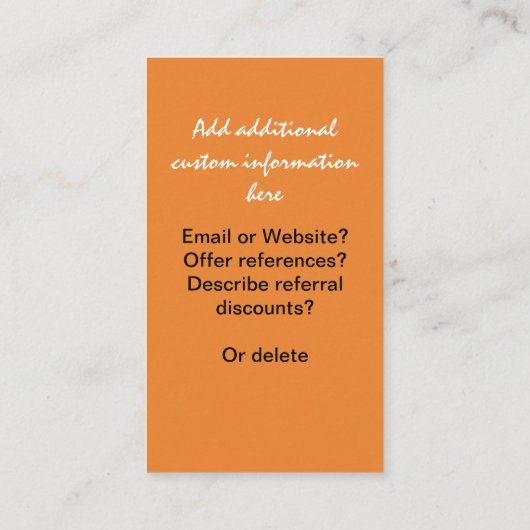 Adverteren drukwasprogramma visitekaartje (Achterkant)