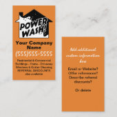 Adverteren drukwasprogramma visitekaartje (Voorkant / Achterkant)