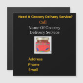 Adverteren Een bezorgservice voor boodschappen nod (Voorkant / Achterkant)