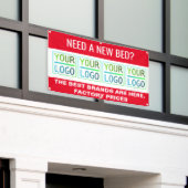 adverteren en logo spandoek (Buitenkant Gebouw)