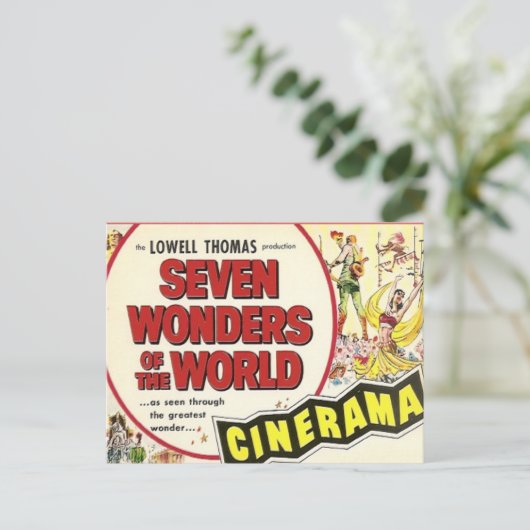  adverteren, film; Seven Wonders Briefkaart (Staand voorkant)