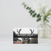 Adverteren inzake dierverwerkingsbedrijf Game Deer Visitekaartje (Staand voorkant)