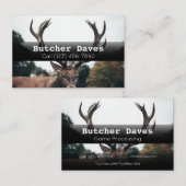 Adverteren inzake dierverwerkingsbedrijf Game Deer Visitekaartje (Voorkant / Achterkant)