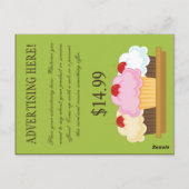 Adverteren kaartbakkerij Brunette Baker Cakes Briefkaart (Achterkant)