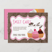 Adverteren kaartbekerkoekjes Bakkerij-zoete Behand Briefkaart (Voorkant / Achterkant)