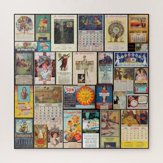 ADVERTEREN KALENDERCOLLAGE, VERPAKT! LEGPUZZEL (Verticaal)
