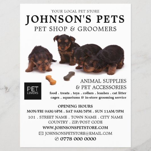 Adverteren klappups, huiswinkel en brommers flyer (Voorkant)