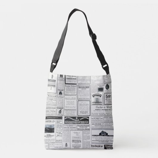  Adverteren krant Crossbody Tas (Achterkant)