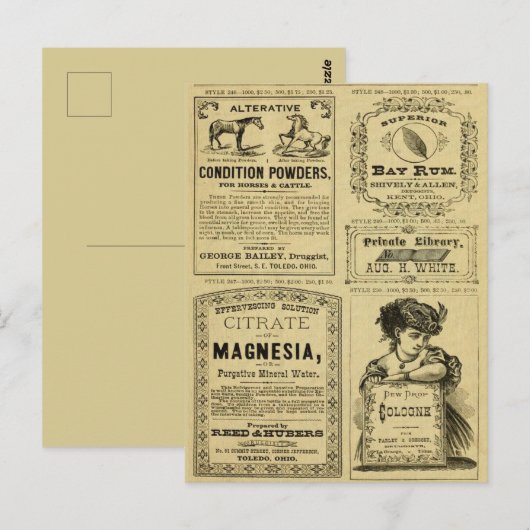  Adverteren krantenkoppen voor detailhandel Briefkaart (Voorkant / Achterkant)