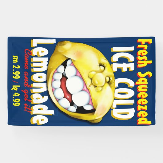 Adverteren limonadestandaard Spandoek (Horizontaal)