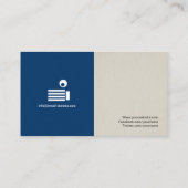 Adverteren Manager - Eenvoudig elegant stijlvol Visitekaartje (Achterkant)