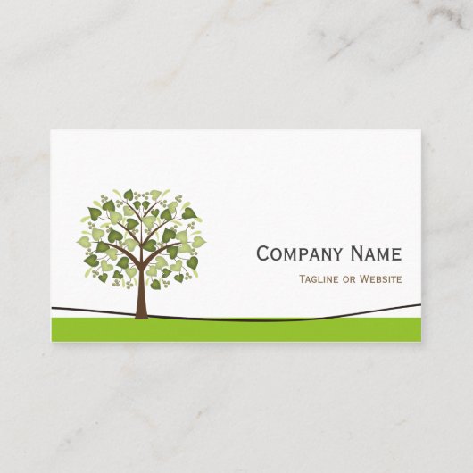 Adverteren Manager - Elegant Wish Tree Visitekaartje (Achterkant)