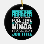 Adverteren Manager Functietitel Beroepsvaardighede Keramisch Ornament (Voorkant)