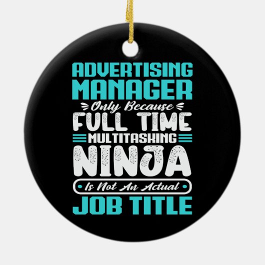 Adverteren Manager Functietitel Beroepsvaardighede Keramisch Ornament (Achterkant)