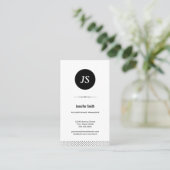 Adverteren Manager - Zwart wit reinigen Visitekaartje (Staand voorkant)