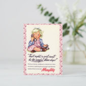 adverteren, Maytag, kleine meisjestelefoon Briefkaart (Staand voorkant)