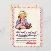 adverteren, Maytag, kleine meisjestelefoon Briefkaart (Voorkant / Achterkant)