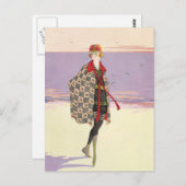  Adverteren - Meisje op strand Briefkaart (Voorkant / Achterkant)