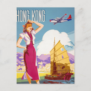 Adverteren Northwest Airlines-Poster Briefkaart