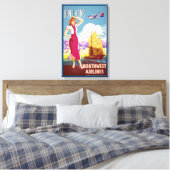  Adverteren Northwest Airlines-Poster Canvas Afdruk (Insitu (Slaapkamer))
